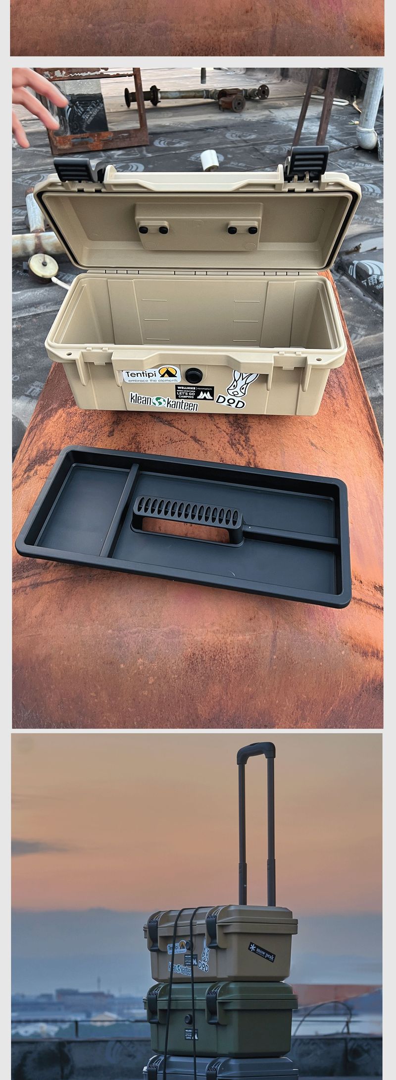Caja de herramientas impermeable para acampar al aire libre, multifuncional, grande, de plástico, portátil, para electricistas, carpinteros y mantenimiento._voghion.com