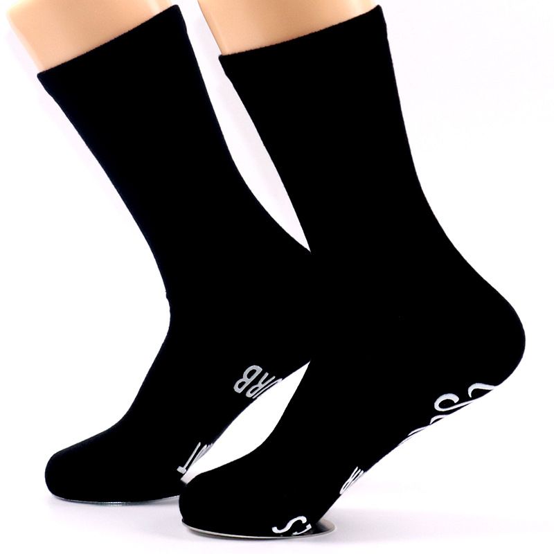 2025d 100% Cotton Mid-Calf Creative With Non-Slip Letter Sole Floor Casual Socks_voghion.com
