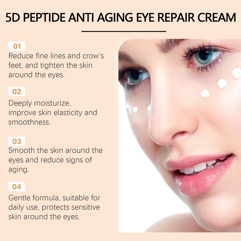 EELHOE 5d Peptide Eye Repair Cream Moisturizing And Smoothing Fine Lines Around Eyes And Firming Repair Eye Cream_voghion.com