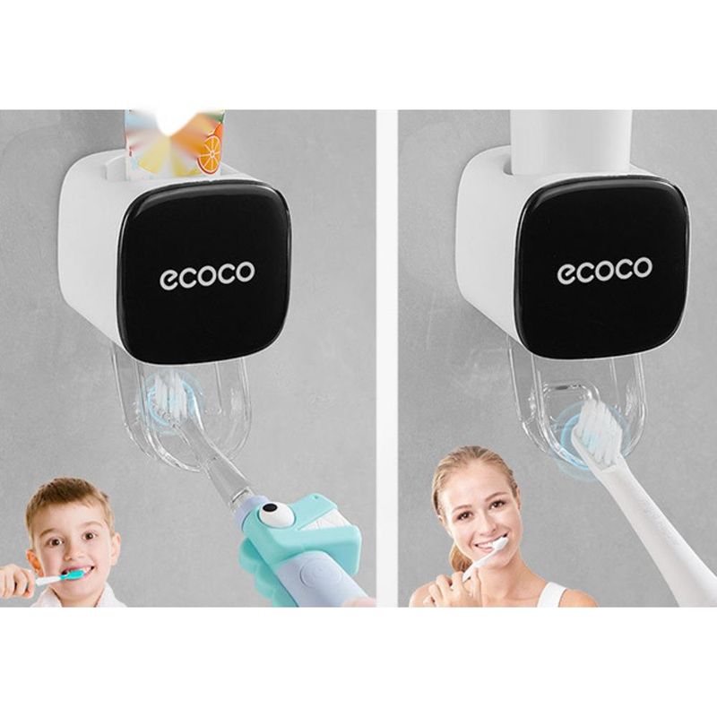 Dispensador automático de pasta de dientes, sistema de cepillado higiénico de un solo toque, montaje en pared, diseño de baño europeo, ahorro de espacio_voghion.com