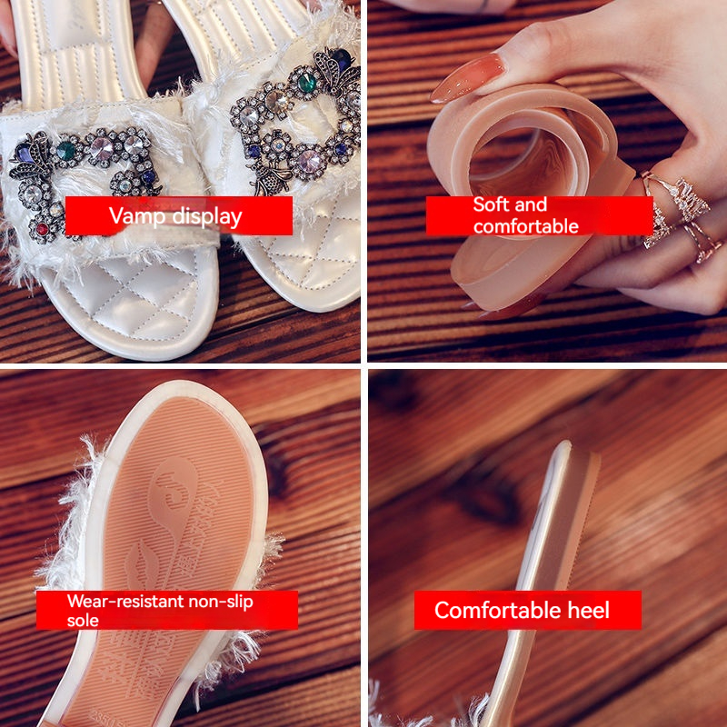 Slippers Women Wearing On The Internet, Super Popular, Flat Bottomed 2024 New Versatile Fashion, Soft Soles For Summer_voghion.com