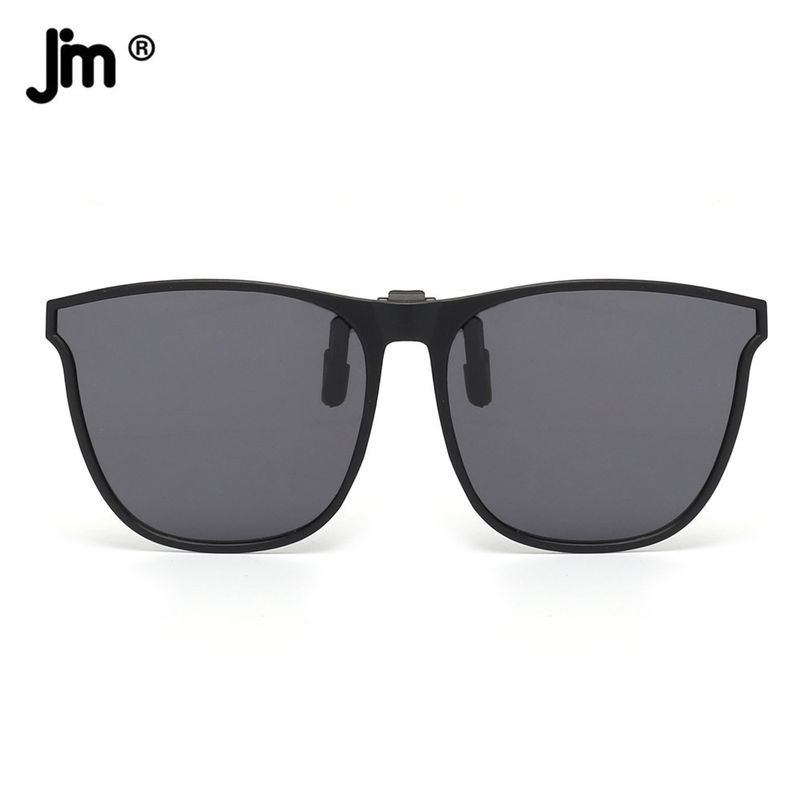JM Übergroße polarisierte Sonnenbrille zum Anklipsen, modisch, quadratisch, für Damen und Herren, groß, zum Aufklappen, UV400_voghion.com