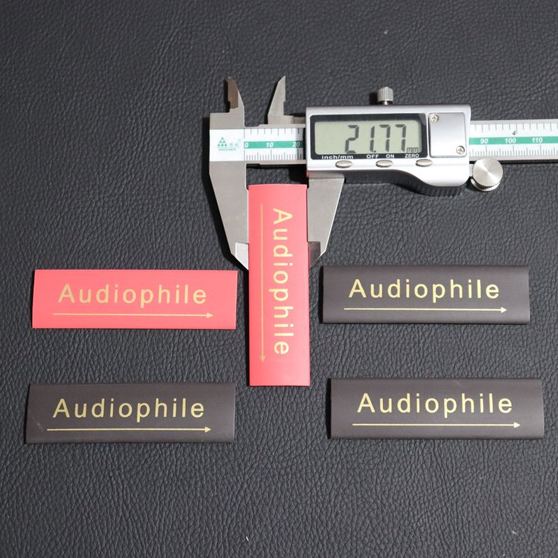 16 stk. aduiofiletikett for 7-14 mm diameter isolasjonsvarme HiFi-lydkabel høyttalerledning hi-end krympeslange_voghion.com