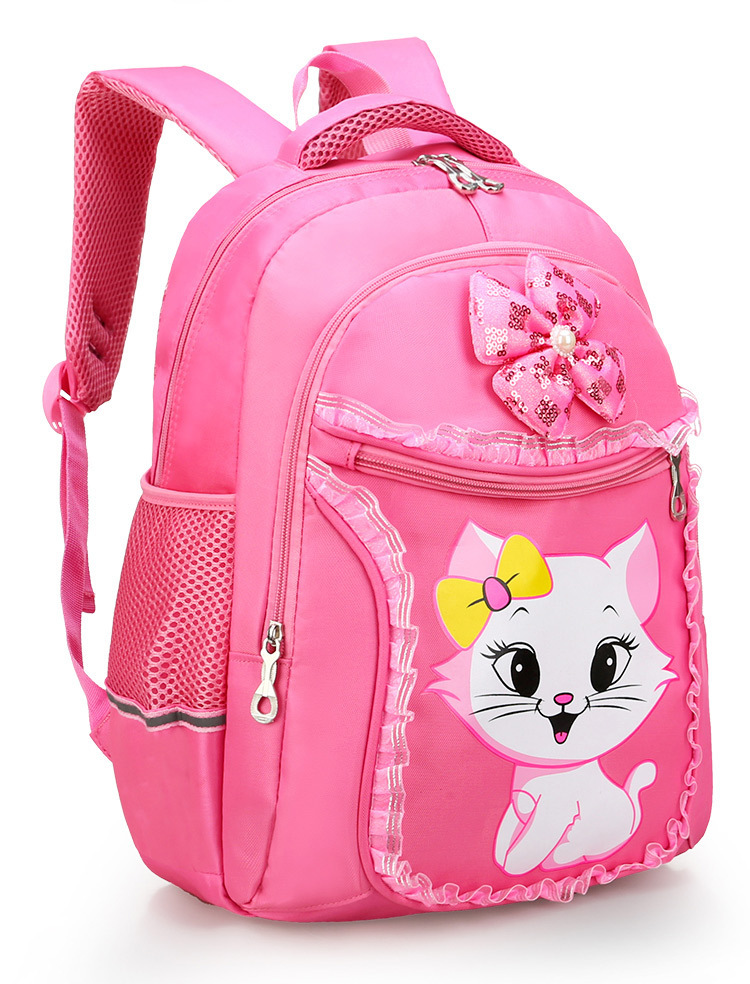 Elementary school grades 1-3 to 6, Mary Cat Cute Princess backpack, girls tutoring bag, handheld_voghion.com