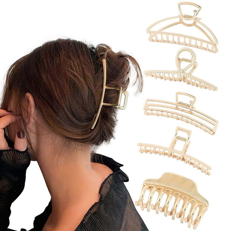 Haaraccessoires Nieuwe legering Metalen clip Haarspeld Grote geometrische eenvoudige volwassen haaraccessoires Hoofdtooi_voghion.com