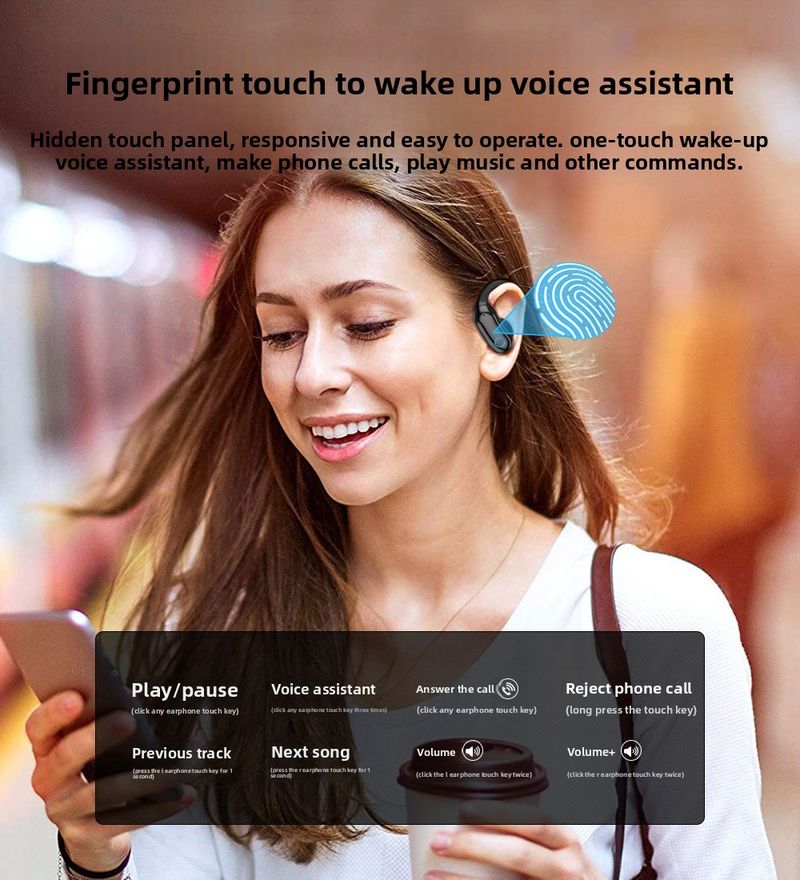 【Hohe Qualität】 Premium-Bluetooth-Kopfhörer mit offenem Ohr, TWS-Geräuschunterdrückung, Akkulaufzeit, Sport, nicht im Ohr, bequem für lange Zeit_voghion.com