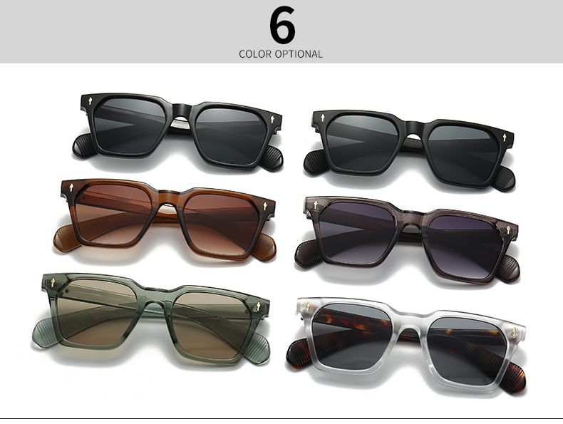 Foreign trade cross-border hot sunglasses mi nail European and American street shooting ins Internet celebrity model square sunglasses female 6076_voghion.com