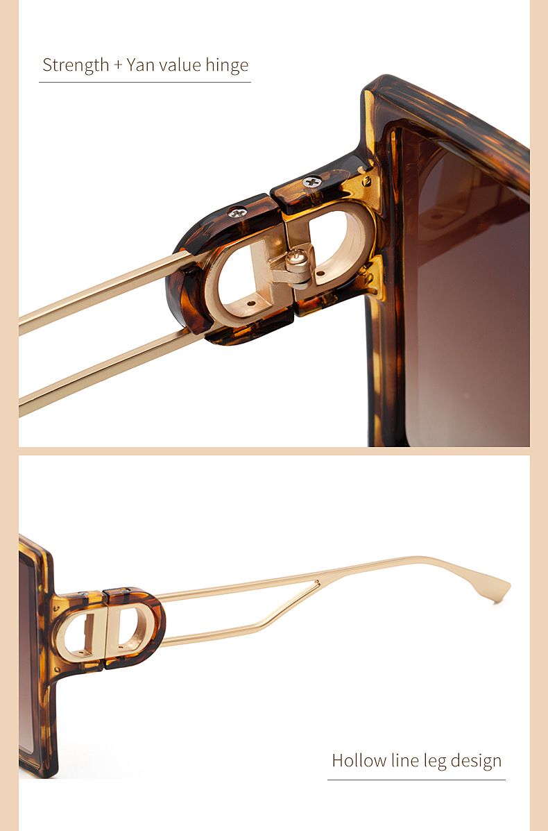 2024 printemps nouvelles lunettes de soleil femmes Instagram style célébrité même style mode décontracté polyvalent boîte lunettes de soleil femmes lunettes à la mode_voghion.com