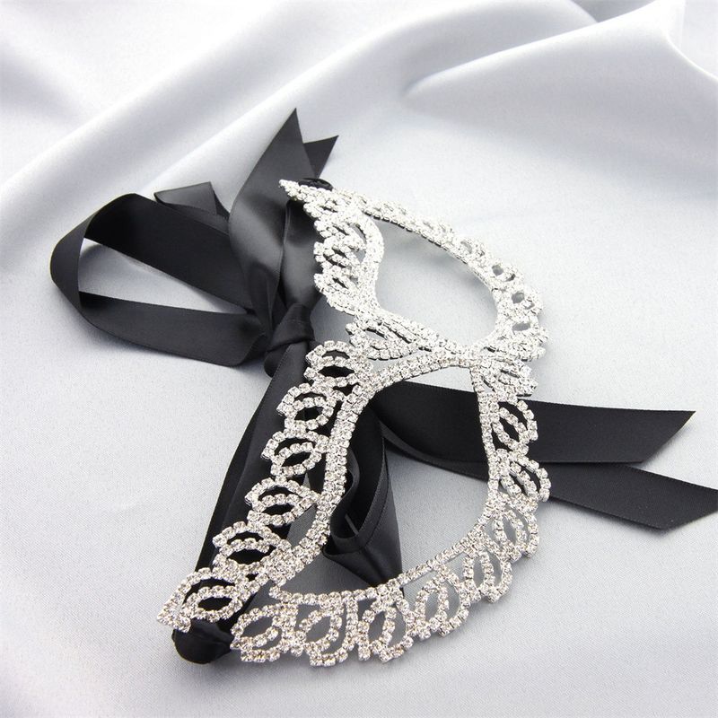 Máscara de ojos personalizada, actuación de moda, fiesta de disfraces, accesorios faciales de diamantes de imitación, La máscara_voghion.com