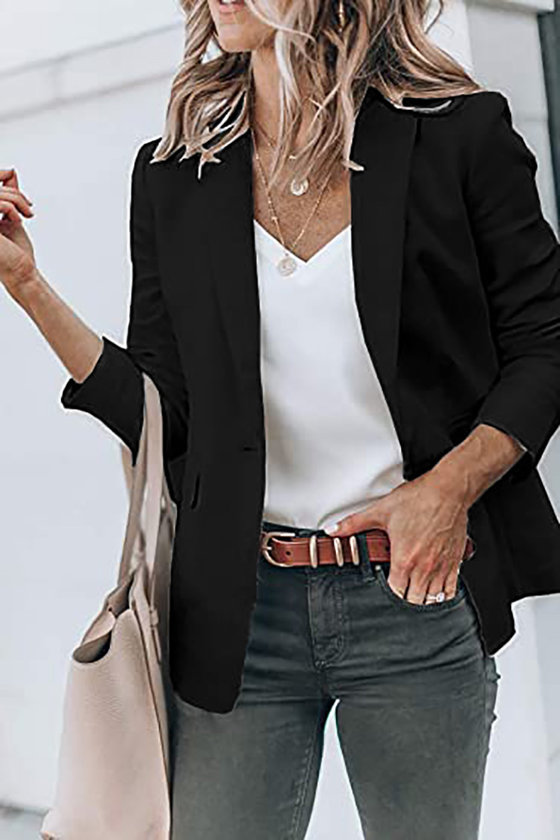 Giacca autunno nuovo temperamento da donna a maniche lunghe con colletto monopetto_voghion.com