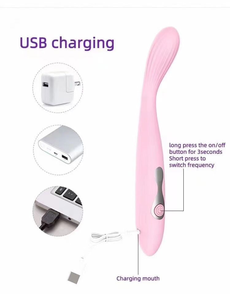 Vibromasseur de massage rechargeable Shirley pour femme, double point G, produits pour adultes_voghion.com