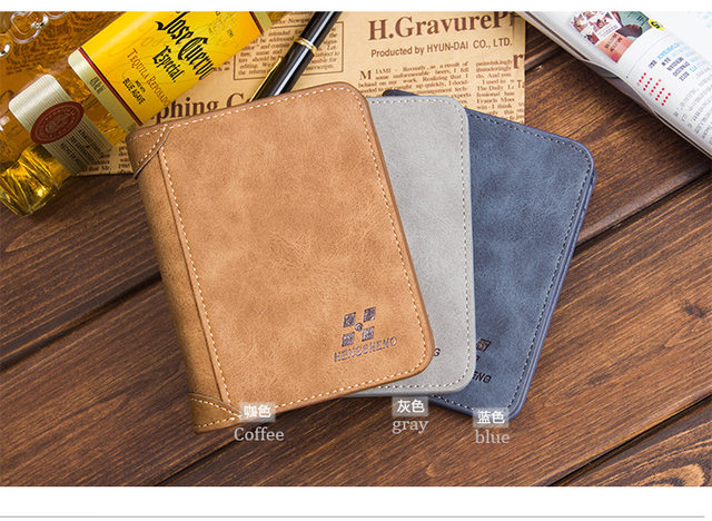 Kangaroo Wallet Men's RFID Blocking PU Leather Wallet with Zipper Multi Business Credit Card Holder Purse High Quality_voghion.com