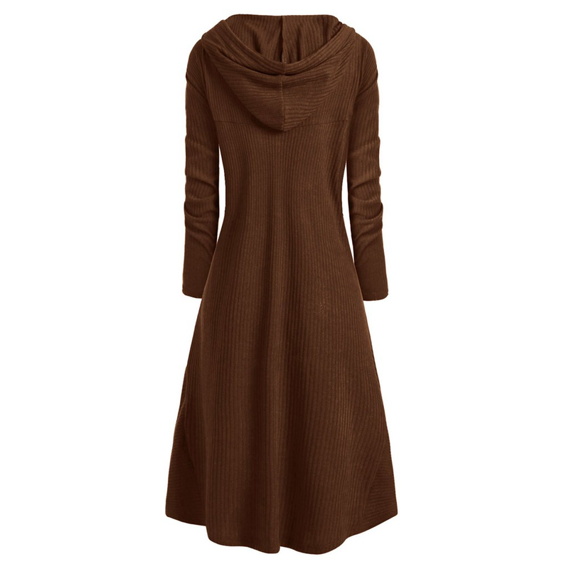 Felpe con cappuccio gotiche Mantello vintage da donna Creed con cappuccio con lo stesso mantello da combattimento Maglione ampio Cappotto medievale a mantello lungo_voghion.com