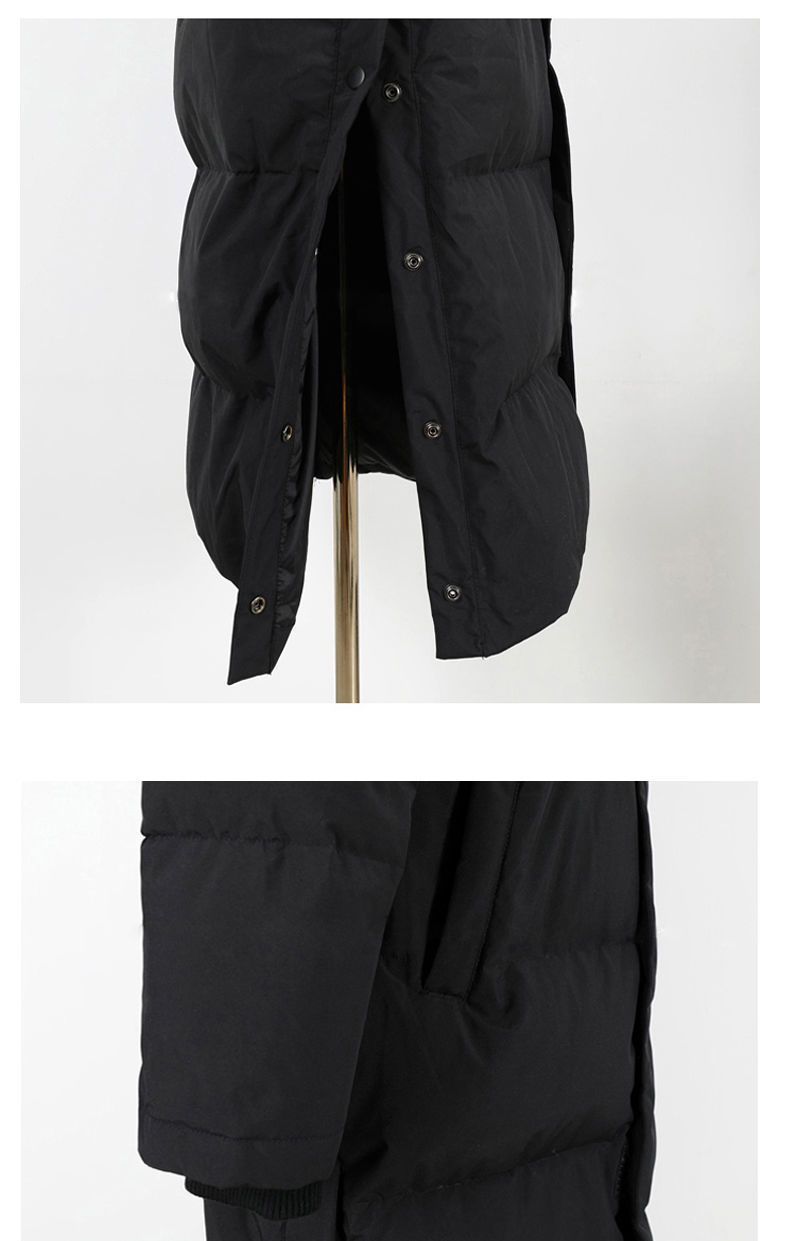Women’s Extra-Long Korean-Style Puffer Coat – Ankle-Length Winter Jacket In Black (S-3XL), Bio-Down Filled, Oversized Fit_voghion.com