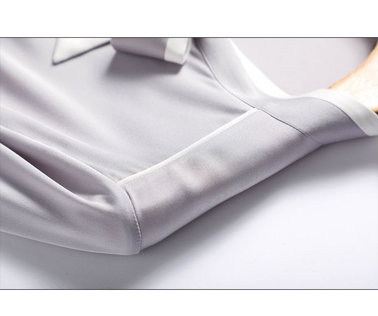 Abbigliamento femminile Piace a tutti! Intellettuale ed elegante, versatile ~ Camicia in seta di gelso, top a maniche lunghe da donna con temperamento_voghion.com