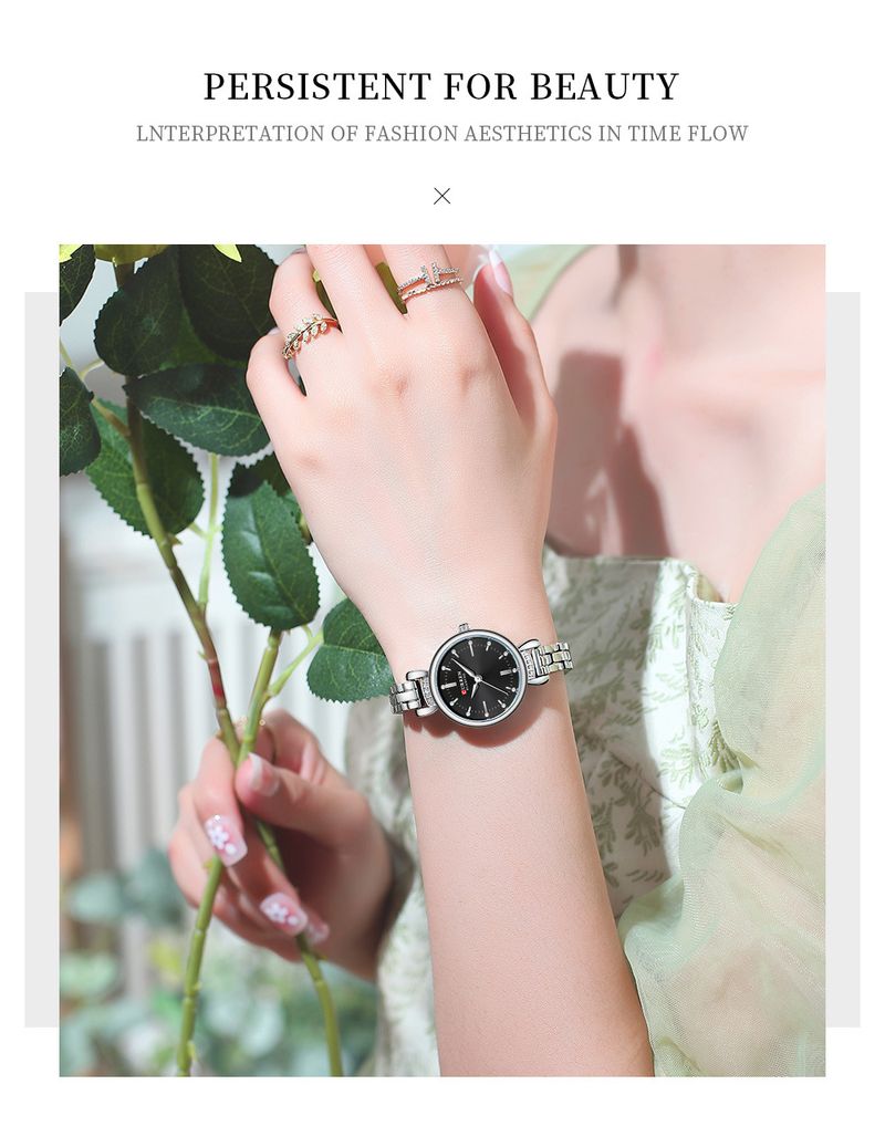 Women's Elegant Rhinestone Chain Watch With Mineral Glass, Quartz Movement, 30M Water Resistance - Perfect For Casual & Daily Wear_voghion.com