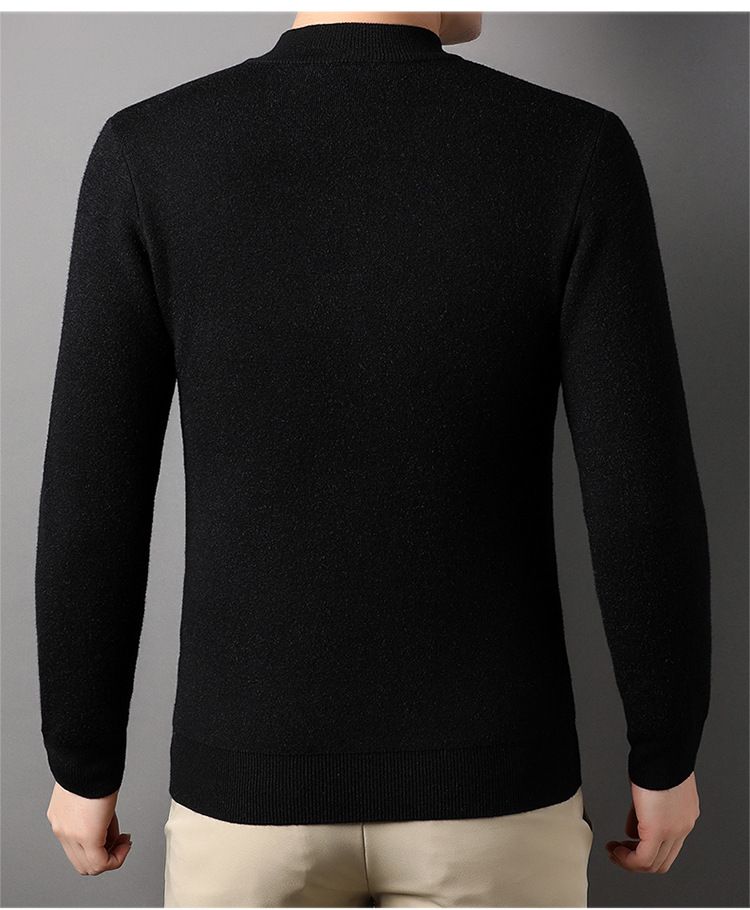 Maglione a collo alto da uomo, semplice e alla moda, maglione base, autunno inverno, casual, versatile, tinta unita_voghion.com
