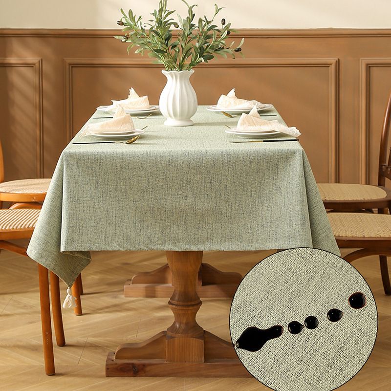 Leinentischdecke – wasserdichte, ölbeständige und hitzebeständige rechteckige Tischdecke für Ess- und Couchtische, modern minimalistisch_voghion.com