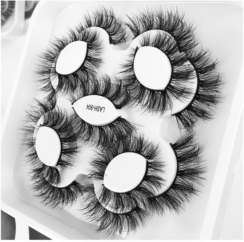 Juego de extensión de pestañas, 9 pares de pestañas postizas de fibra natural, pedestal de loto con pestañas cruzadas rizadas grandes y gruesas_voghion.com