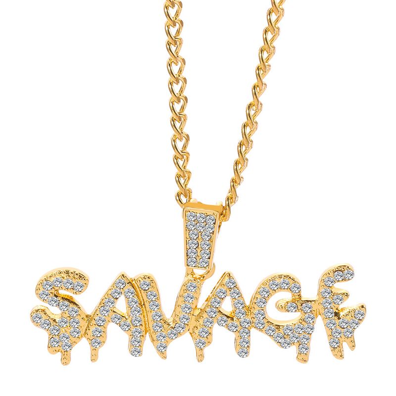 Collana con ciondolo a forma di numero e lettera, stile nuovo, accessori alla moda per uomo Hip-Hop_voghion.com