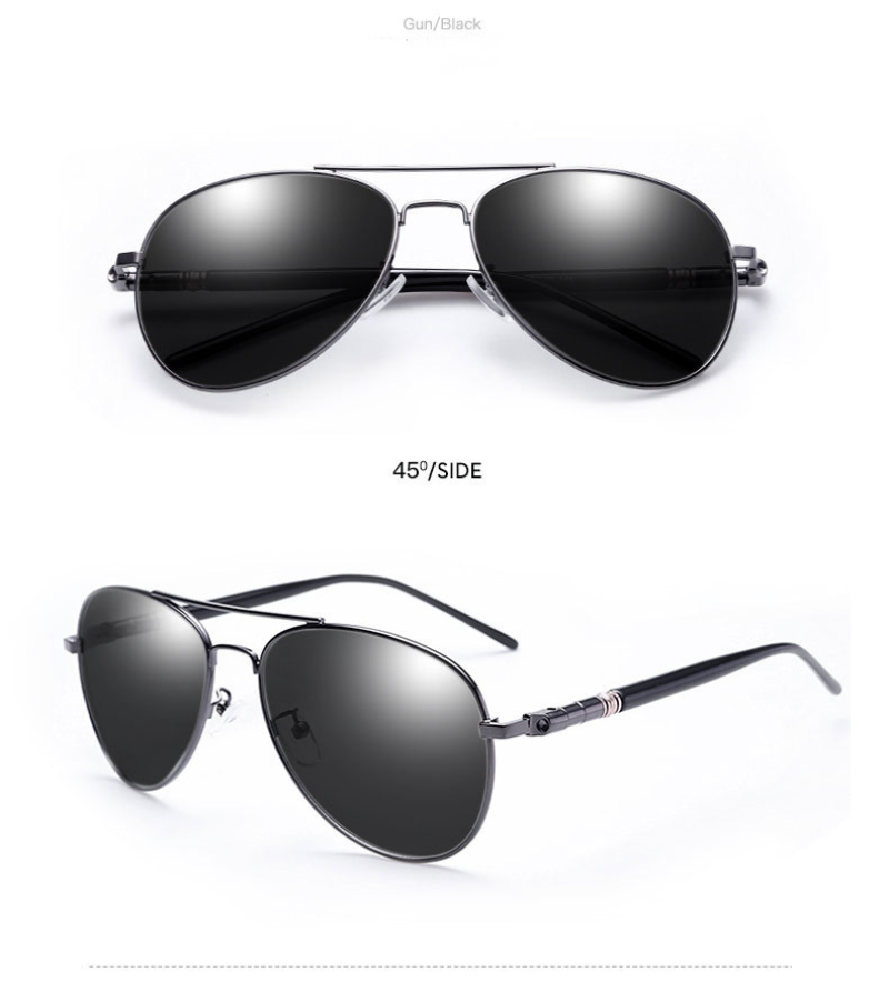 Neuheiten Klassische Polarisierte Sonnenbrille Für Männer Zum Autofahren Retro Metall Angeln Marke Designer Schwarz Pilot Sonnenbrille Männlich UV400 Schutzbrille_voghion.com
