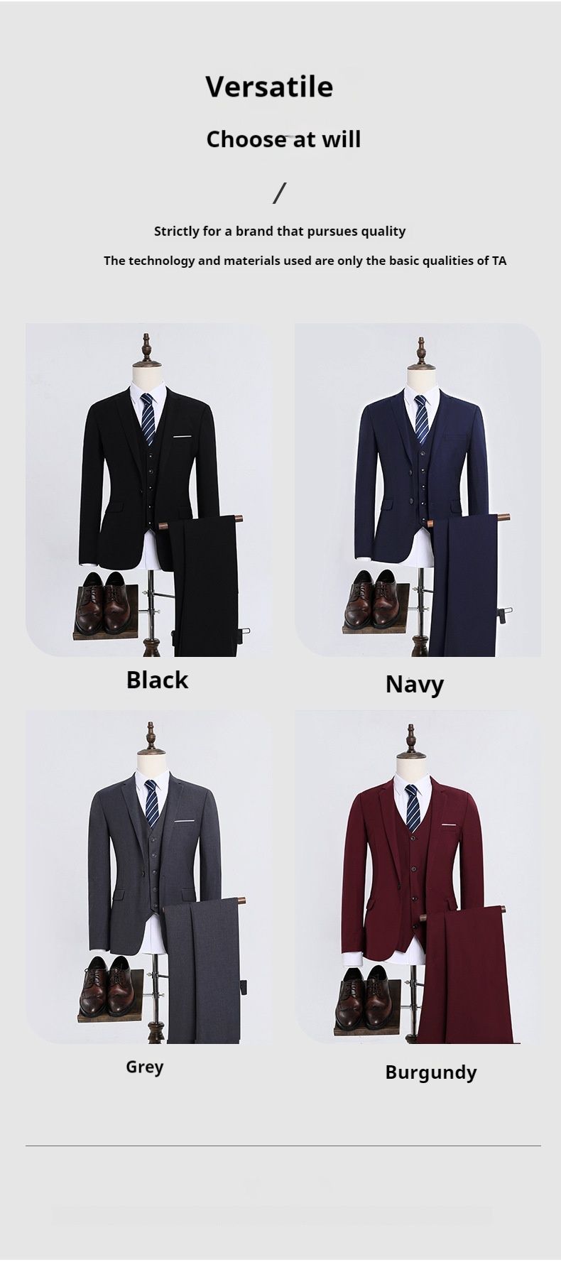 Männeraarbecht, koreanesch Versioun fir e schlanke Gruppenkostüm, Geschäftskleed, Hierscht a Wanter_voghion.com