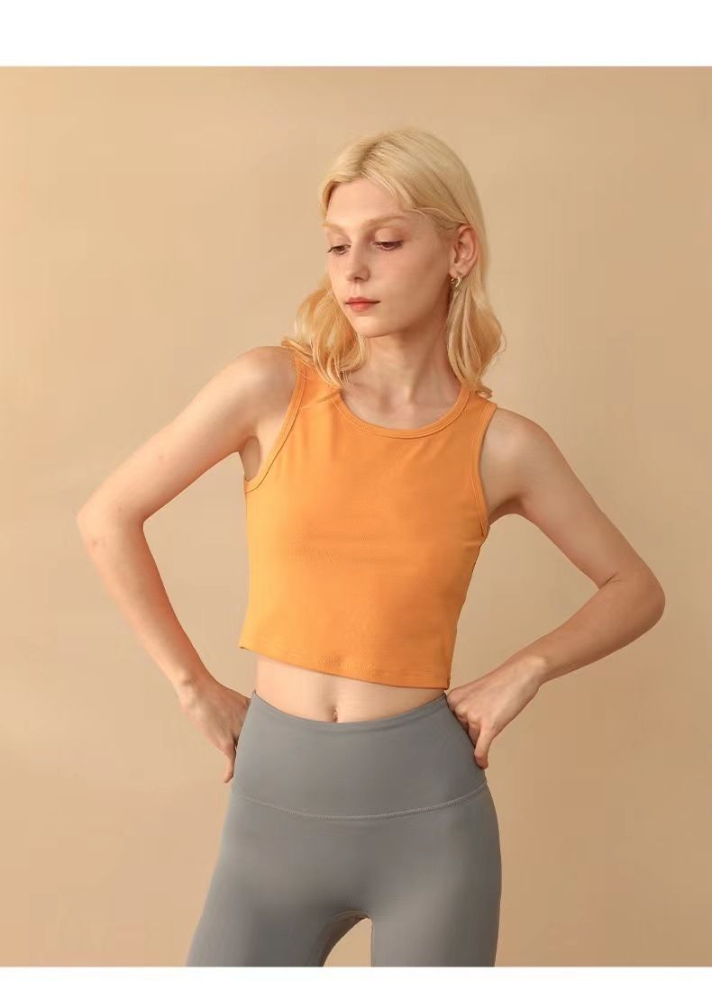 Wind Small Vest High Waisted Slimming Elastic Short Sleeveless Undershirt Women's Summer_voghion.com