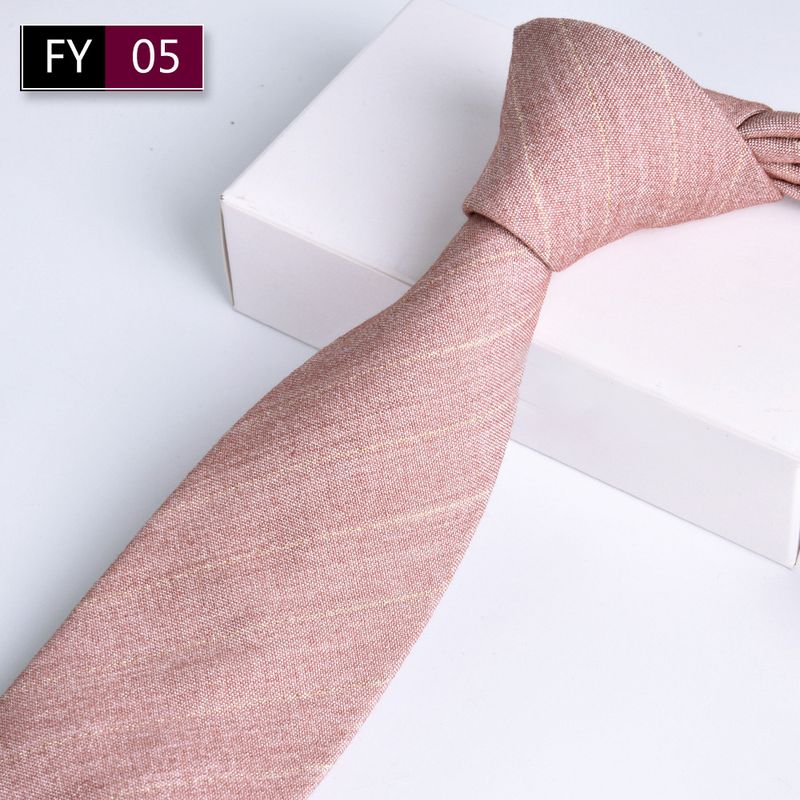 Tie For Men Striped Formal Business Professional Executive 7.5cm Hand-tied Elegant Gray TR Fabric Wool-like Collar_voghion.com