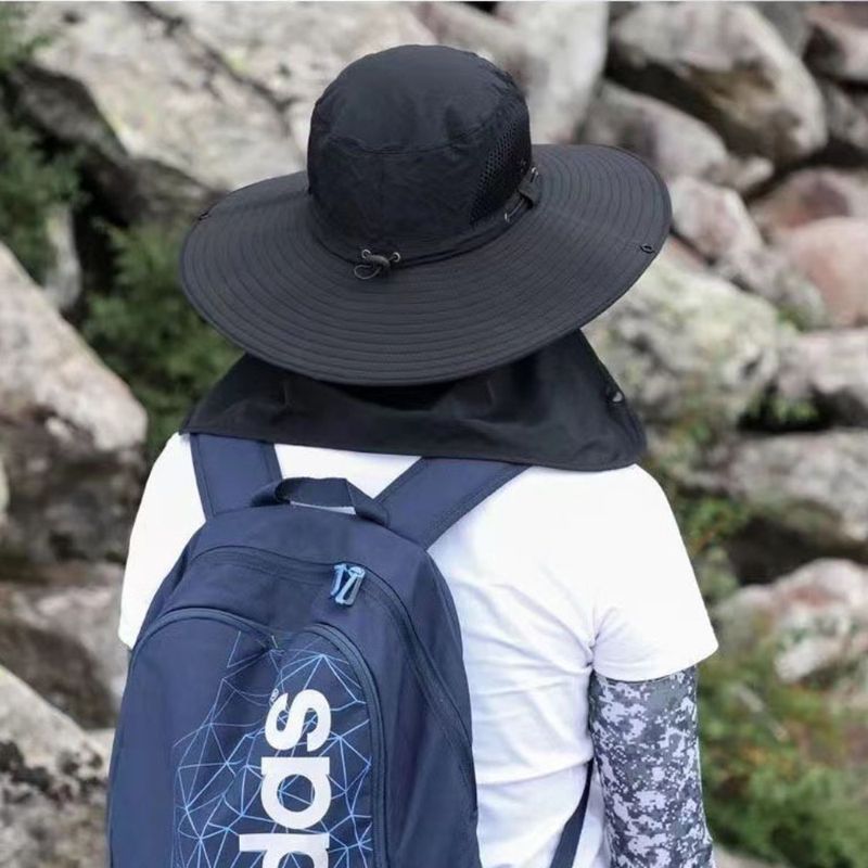 Hot Sale 360 Degrees Protection Sun Wide Brim Anti-UV Agricultural Work With Face Mask Outing Summer Fisherman Hat_voghion.com