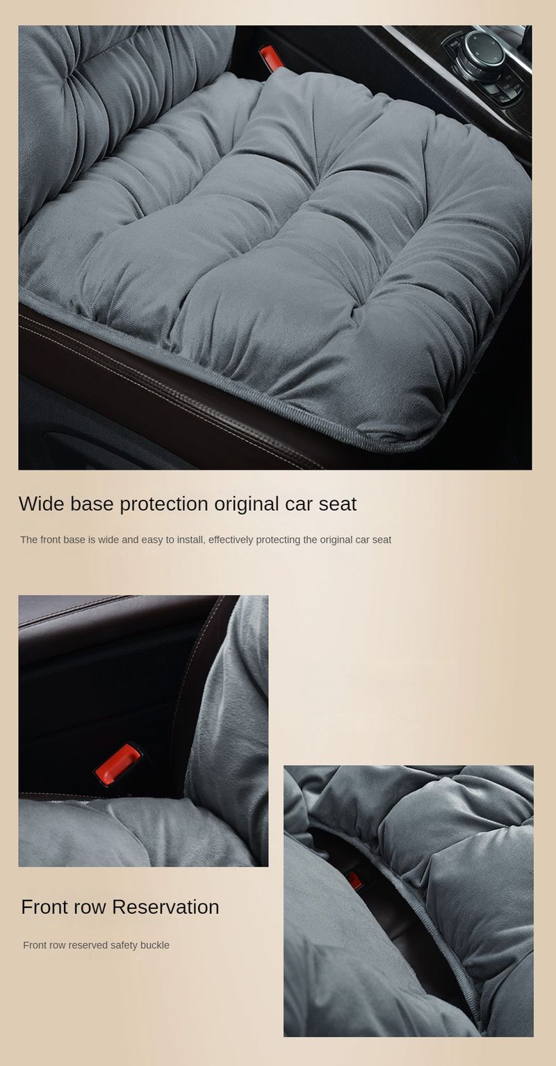 Winter Down Cushion Breathable, Warm And Wear-resistant Car Front Seat Cover Split Headcap_voghion.com