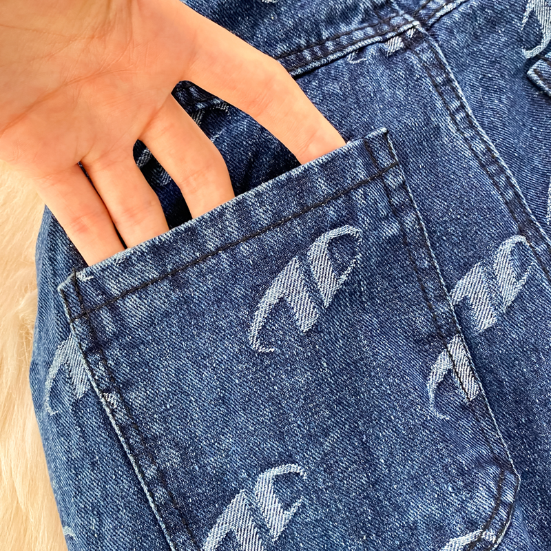 Roupas femininas Moda feminina Colete jeans sem alças Conjunto de duas peças de calças casuais de cintura alta e emagrecimento de perna reta_voghion.com