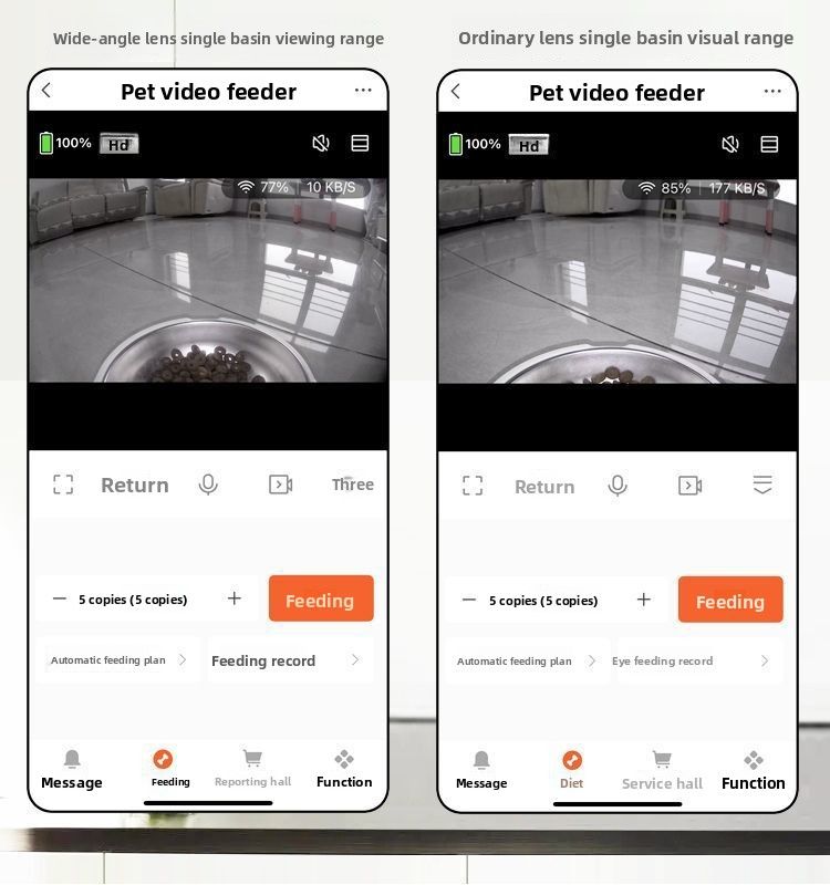 Comedero automático inteligente para gatos con WiFi, temporizador, control remoto y función cuantitativa._voghion.com