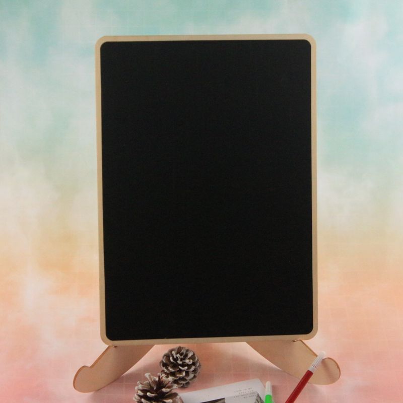 Wooden Crafts Christmas Home Decoration Small Blackboard Restaurant Bar Party Message Board Decoration pvc Blackboard Sheet_voghion.com