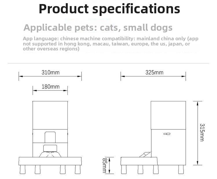 Smart WiFi Pet Feeder With Timer, Portion Control, Dual Bowls And Visual Monitoring For Cats And Dogs_voghion.com