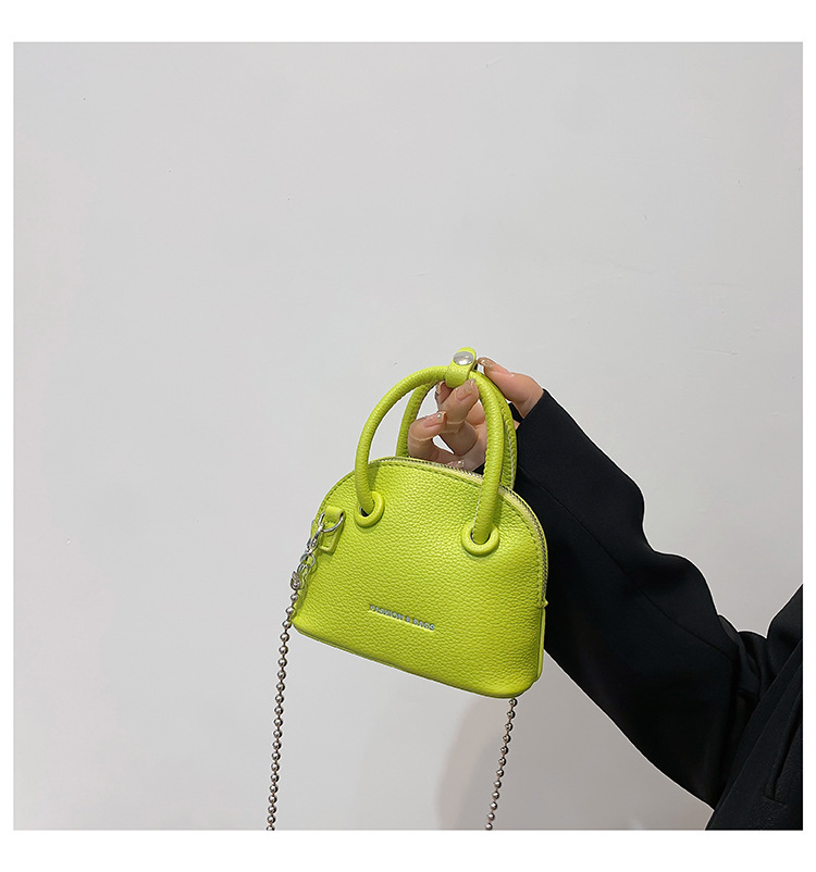 Small Chain Bag For Women 2023 New Fashion Litchi Pattern Mini Shell Bag For Women Fashion Bags Temperament Handheld Oblique_voghion.com