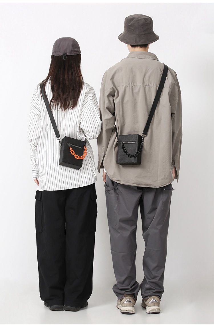 Borsa a tracolla da uomo, borsa a scatola, borsa a catena verticale, borsa per cellulare, borsa a tracolla da donna, portasigarette di marca di lusso da uomo_voghion.com