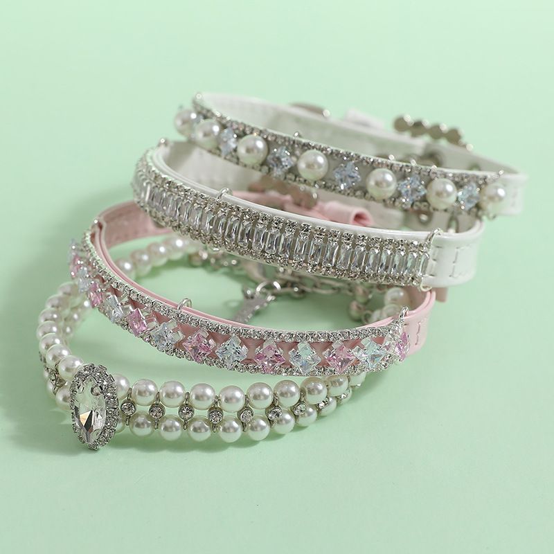 Pet supplies collar traction rope collar set cat necklace small and medium sized dog collar collar accessories_voghion.com