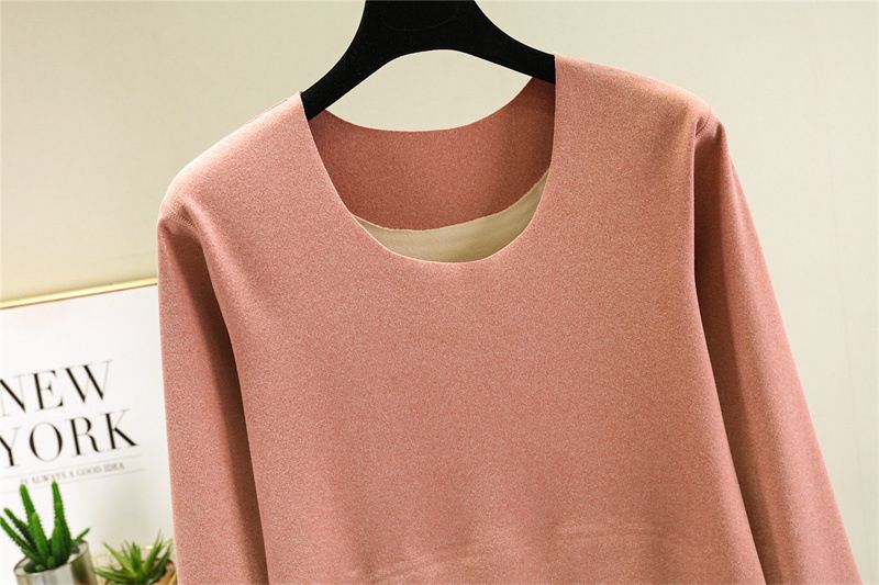 Autumn winter new German self heating double-sided velvet women's seamless loose protective palace plus fat and enlarged_voghion.com