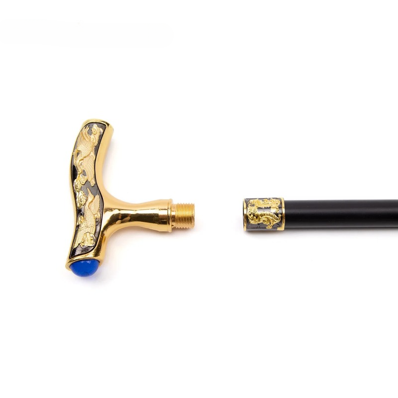 Colorful Gemstone Fashion Decorative Walking Stick Gentleman Elegant Cosplay Cane Knob Crosier 93cm_voghion.com