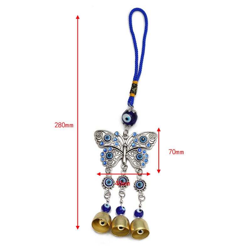 Přívěsek na klíče s modrým motýlem, přívěsek s ďáblovým okem, dárková dekorace na zeď ze slitiny, přívěsek na dekoraci dveří a oken._voghion.com