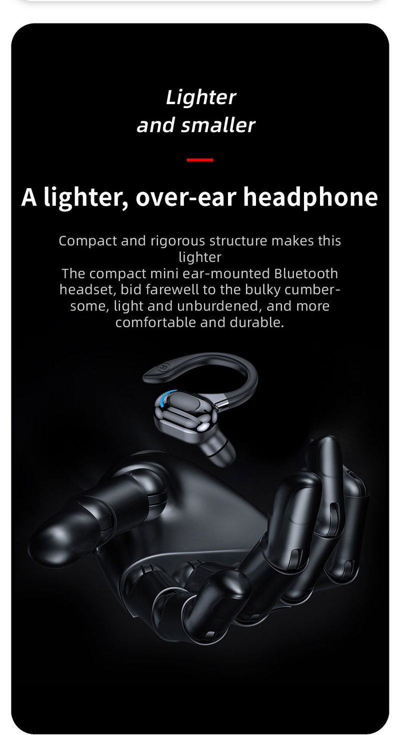 Nove TWS-F8 Bluetooth slušalice s dva uha, bežične slušalice s kukom za uši, digitalni zaslon, dugotrajne sportske i vanjske prijenosne slušalice_voghion.com