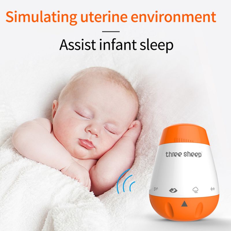 Máquina de ruido blanco para bebés, sensor de voz y música inteligente, ayuda para el mal sueño de los bebés, generador de monitor de sonido para bebés._voghion.com