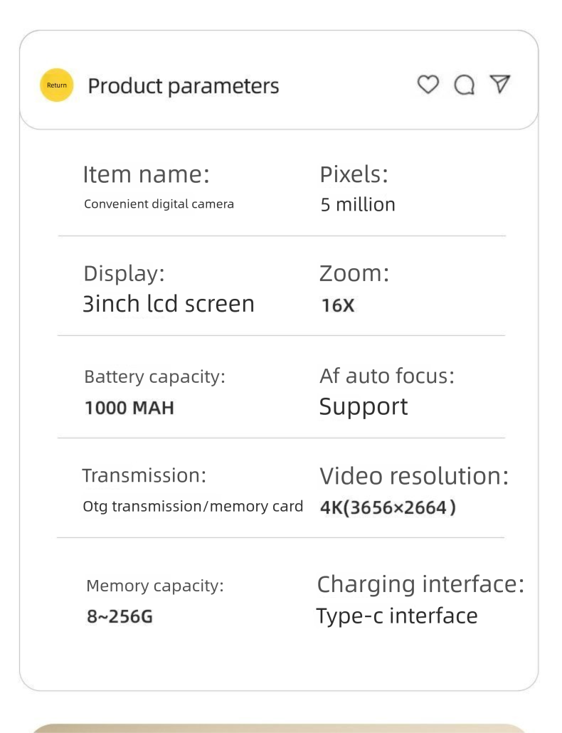 New HD Pixel CCD Digital Camera Portable Student Edition Special For Recording Life Professional Affordable_voghion.com