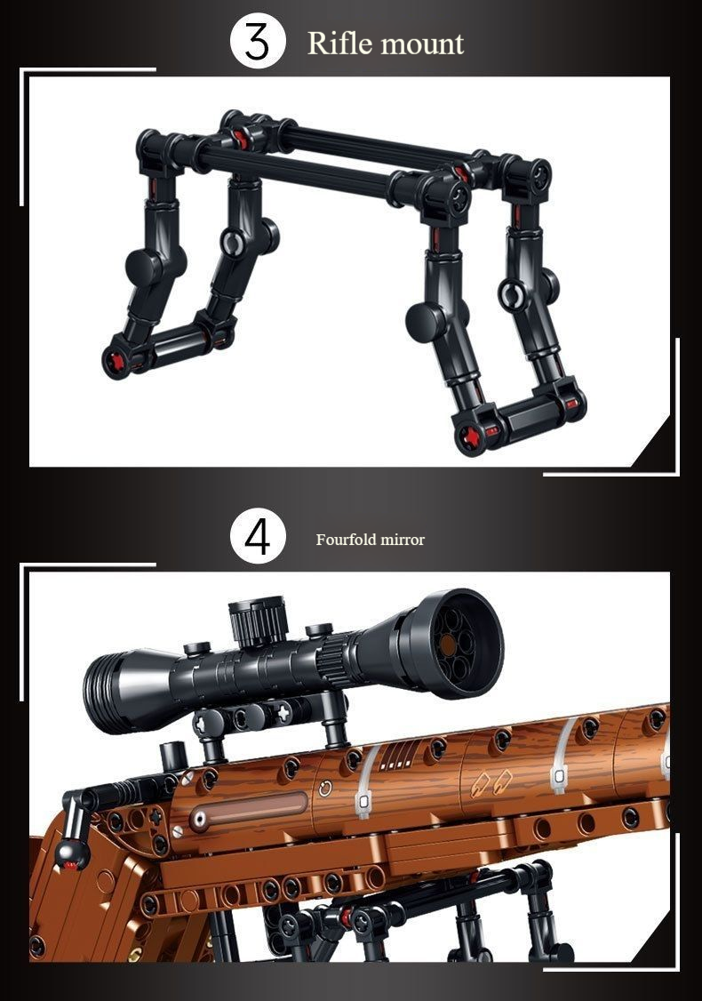 Compatibel met LEGO Gun, PUBG kan vuurwapens op het slagveld afvuren en stimuleren, 98K_voghion.com