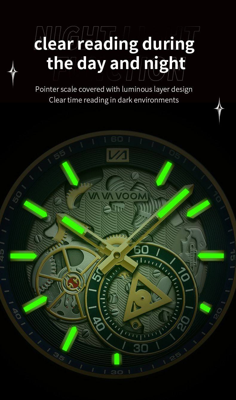 VA VA VOOM Men's Watch 2025 New Stainless Steel Hollow Watch Business Simple Quartz Waterproof Watch_voghion.com