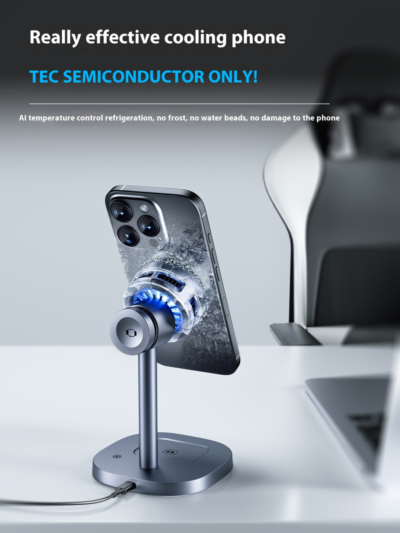 Nuova stazione di ricarica wireless magnetica, refrigerazione a semiconduttore, supporto magnetico per telefono cellulare tre in uno con ricarica rapida da 15 W_voghion.com