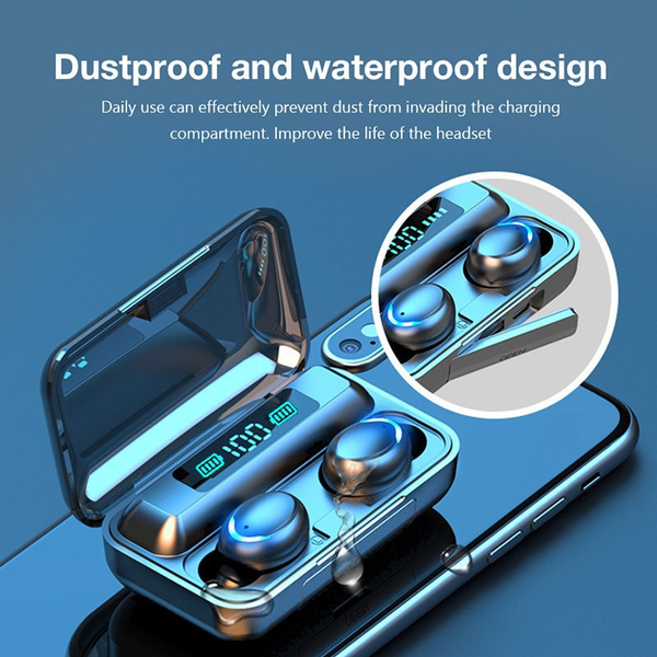 F9-5C Wireless Bluetooth Headphones Tws Earphones Digital Display Heaset Large Capacity Charging Case Waterproof Earbuds_voghion.com