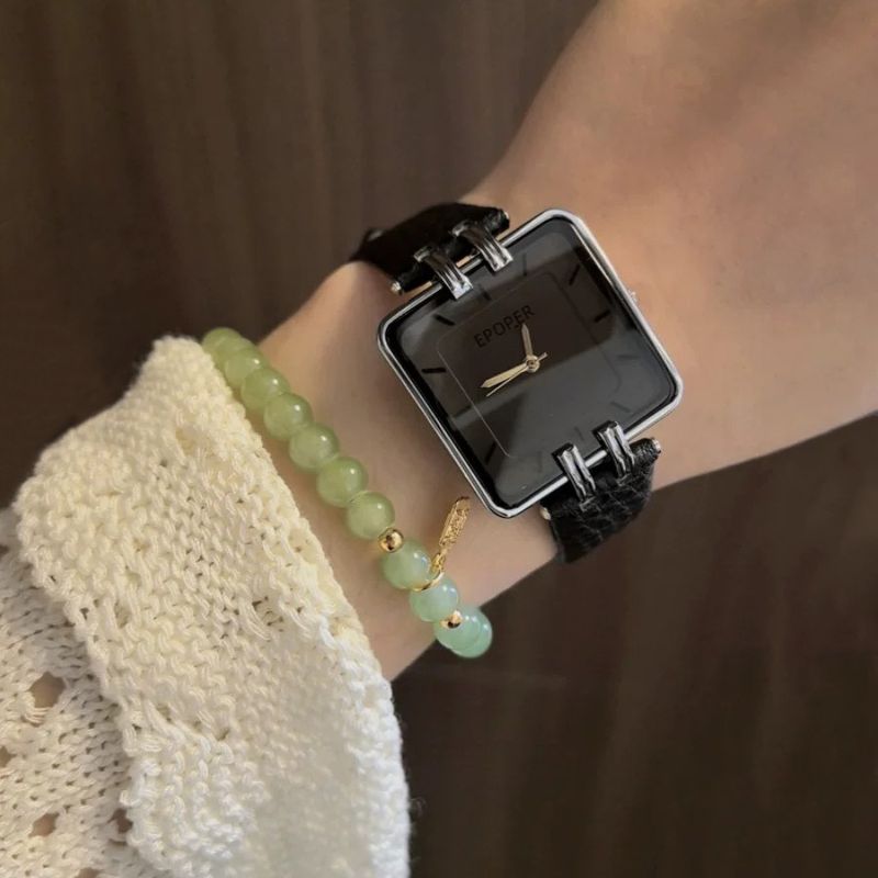 Women's Watches Valentine's Day Gift Women's Business Square Large Dial Watch Women's Simple Retro Temperament Casual Waterproof Quartz Watch_voghion.com