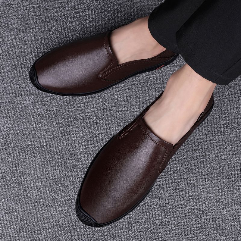 Atmungsaktive Slipper zum Hineinschlüpfen, Sommer-Loafer für Herren, echtes Leder, Mokassins, bequeme, lässige, handgefertigte Fahrschuhe, weiche Flats_voghion.com
