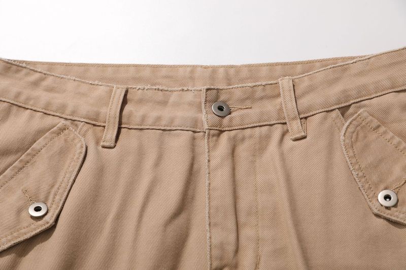 Herrenbekleidung Sommer Neue Arbeitskleidung mit weitem Bein Lässige Shorts Herren Lose Kurzhose Gerade Lange Hose_voghion.com